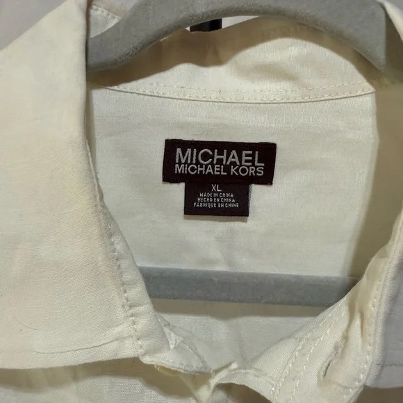 VINTAGE Michael Kors White Button-Down - Picture 3 of 3